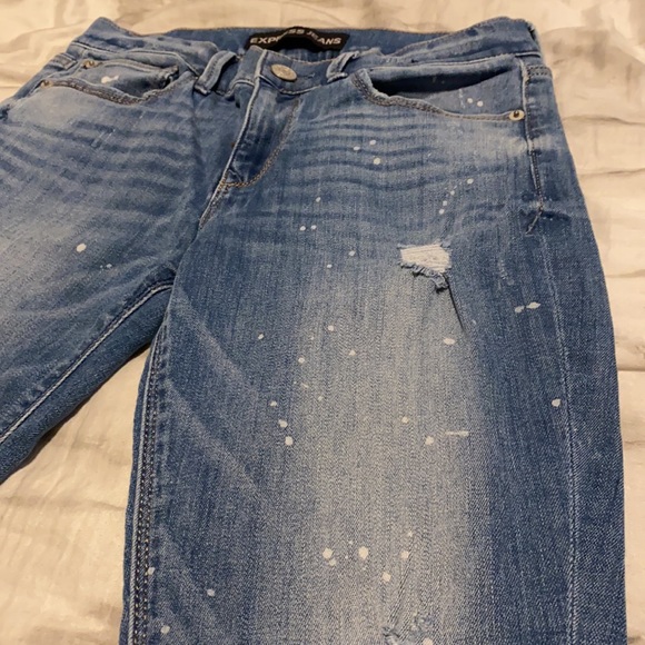 Paint Splatter Express Legging Jeans - Picture 2 of 4